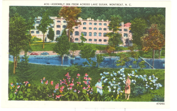 Assembly Inn from Across Lake Susan, Montreat, NC - Carey's Emporium