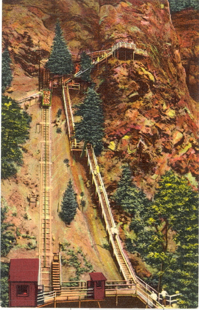 Eagle Nest Observation Point and Incline Railway at Seven Falls, Colorado Springs, CO - Carey's Emporium