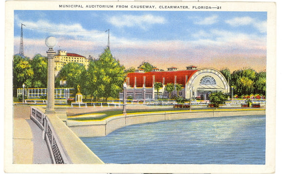 Municipal Auditorium from Causeway, Clearwater, FL - Carey's Emporium