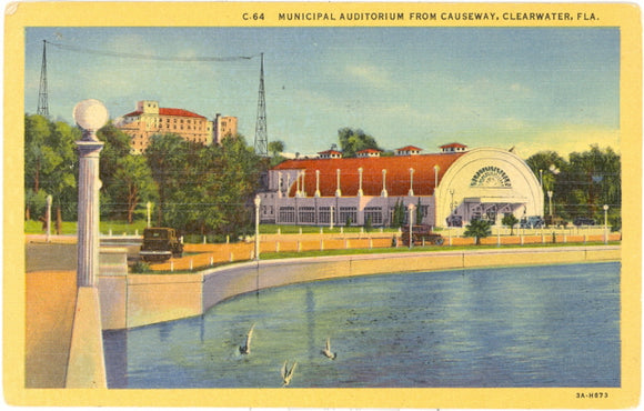 Municipal Auditorium from Causeway, Clearwater, FL - Carey's Emporium