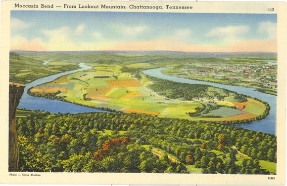 Moccasin Bend From Lookout Mountain, Chattanooga, TN - Carey's Emporium