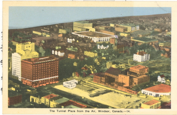 Tunnel Plaza from the Air, Windsor, Ontario - Carey's Emporium