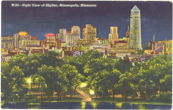Night View of Skyline, Minneapolis, MN - Carey's Emporium