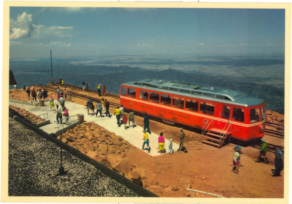 Streamline Diesel Cog Train at the summet of Pikes Peak, CO - Carey's Emporium