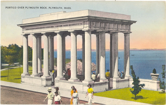 Portico Over Plymouth Rock, Plymouth, MA - Carey's Emporium