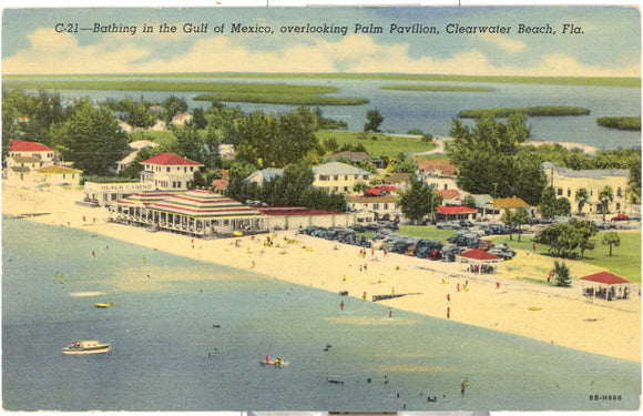 Bathing in the Gulf of Mexico, Overlooking Palm Pavilion, Clearwater Beach, FL - Carey's Emporium