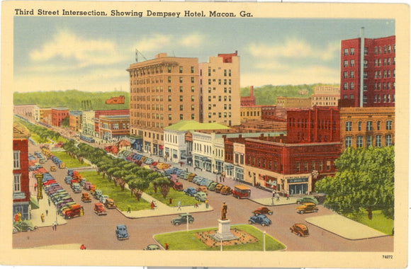 Third Street Intersection, Showing Dempsey Hotel, Macon, GA - Carey's Emporium