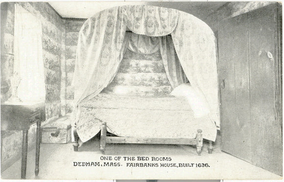 One of the Bed Rooms, Fairbanks House, Built 1636, Dedham, MA - Carey's Emporium