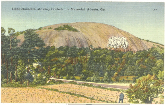 Stone Mountain, Showing Confederate Memorial, Atlanta, GA - Carey's Emporium