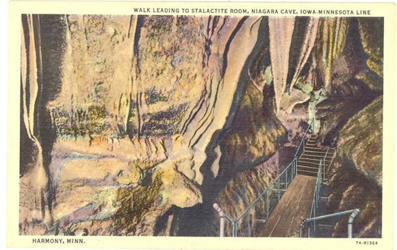 Walk Leading to Stalactite Room, Niagara Cave, Iowa-Minnesota Line, Harmony, MN - Carey's Emporium