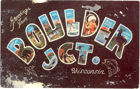 Greetings from Boulder Jct. WI Large Letter - Carey's Emporium