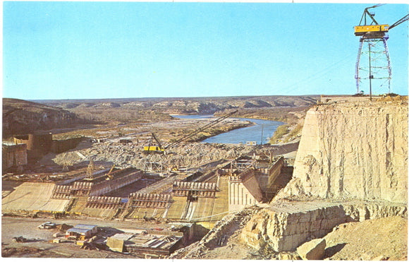 International Amistad Dam While Under Construction, TX - Carey's Emporium
