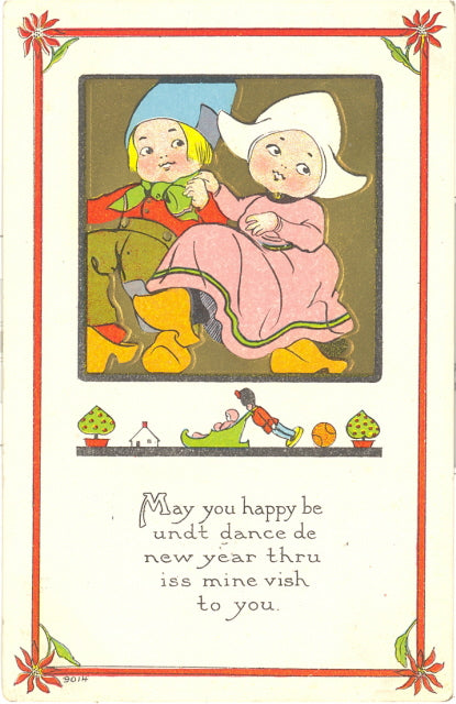 May You Happy Be Undt Dance De New Year Thru Iss Mine Vish To You - Carey's Emporium