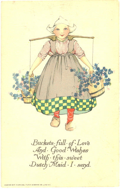 Buckets Full Of Love And Good Wishes With This Sweet Dutch Maid I Send - Carey's Emporium