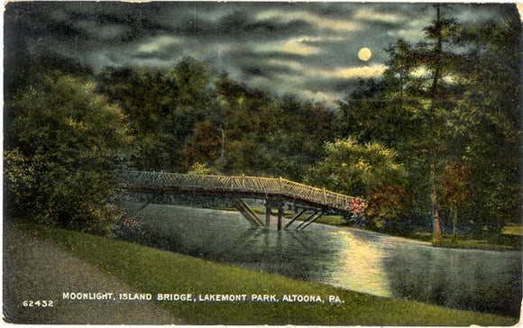 Moonlight, Island Bridge, Lakemont Park, Altoona, PA - Carey's Emporium