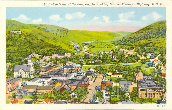 Birds-Eye View of Coudersport, PA - Carey's Emporium