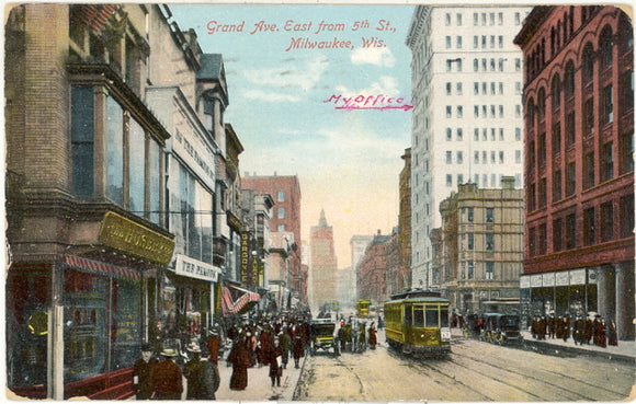 Grand Ave., East from 5th St., Milwaukee, WI - Carey's Emporium