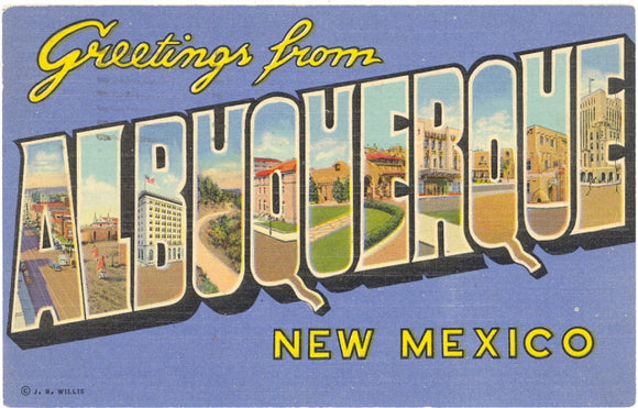 Greetings from Albuquerque, NM Large Letter - Carey's Emporium
