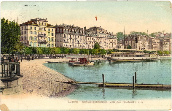 Schweizerhofquai von der Seebruke aus, Luzern - Carey's Emporium