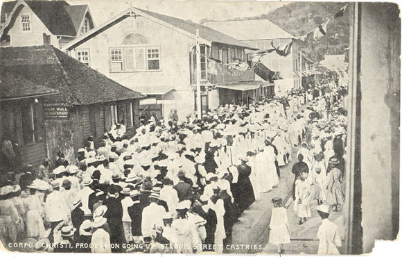 Procession Going Up St. Louis Street Casteries, Corpus Christi, TX - Carey's Emporium