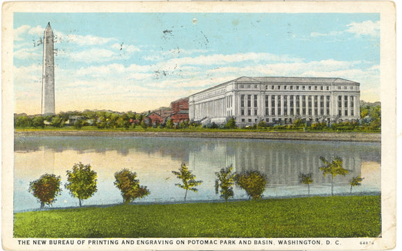 The New Bureau of Printing and Engraving on Potomac Park and Basin, Washington, DC - Carey's Emporium