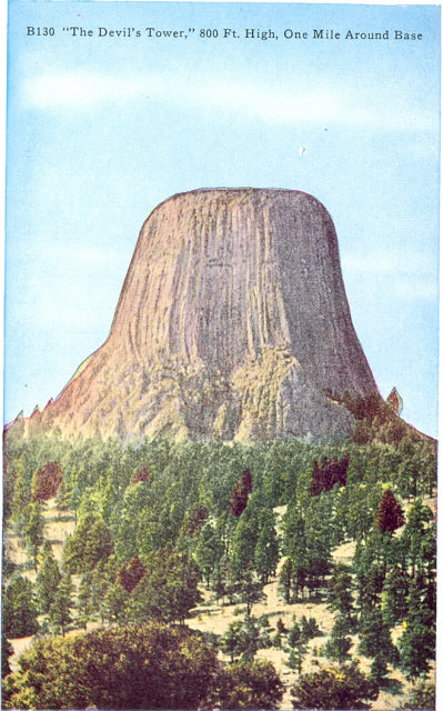 The Devil's Tower, 800 Ft. High, One Mile Around Base, WY - Carey's Emporium
