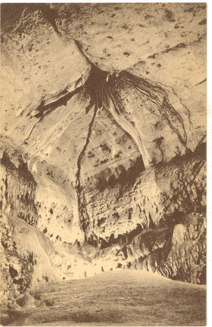 Rare Ribbons in Stone with Black and White Stripes Showing Twin Black Knights on Ledge at Left, Cave of the Mounds, Blue Mounds, WI - Carey's Emporium