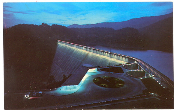 Night View of Fontana Dam, NC - Carey's Emporium