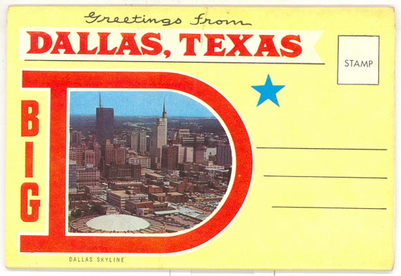 Dallas, TX Souvenir Folder - Carey's Emporium