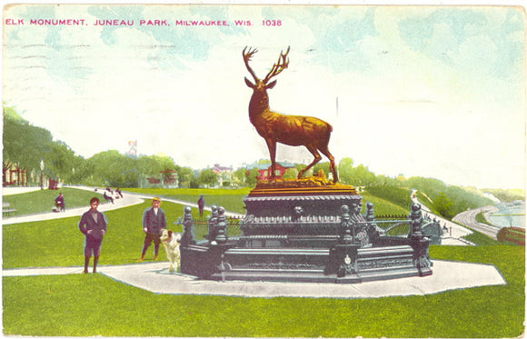 Elk Monument, Juneau Park, Milwaukee, WI - Carey's Emporium