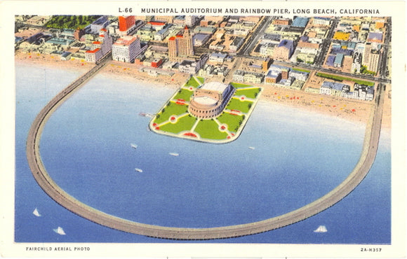 Municipal Auditorium and Rainbow Pier, Long Beach, CA - Carey's Emporium