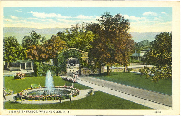 View at Entrance, Watkins Glen, NY - Carey's Emporium
