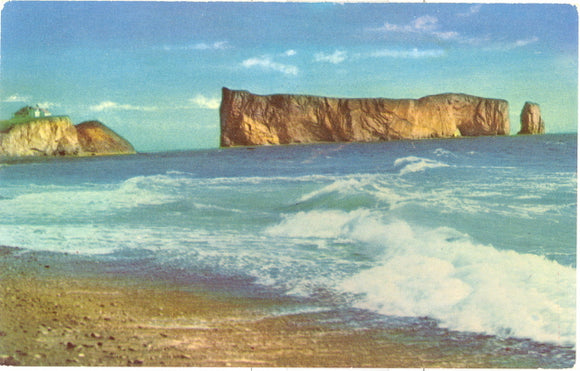 Perce Rock from South Beach, Perce, P. Q. - Carey's Emporium