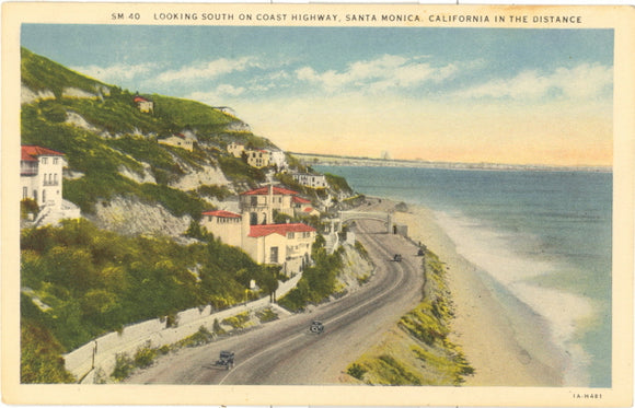 Looking South on Coast Highway, Santa Monica, CA - Carey's Emporium