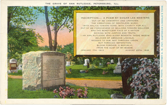 The Grave of Ann Rutledge, Petersburg, IL - Carey's Emporium