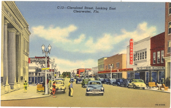 Cleveland Street, Looking East, Clearwater, FL - Carey's Emporium