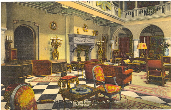 Living Room, John Ringling Mansion, Sarasota, FL - Carey's Emporium