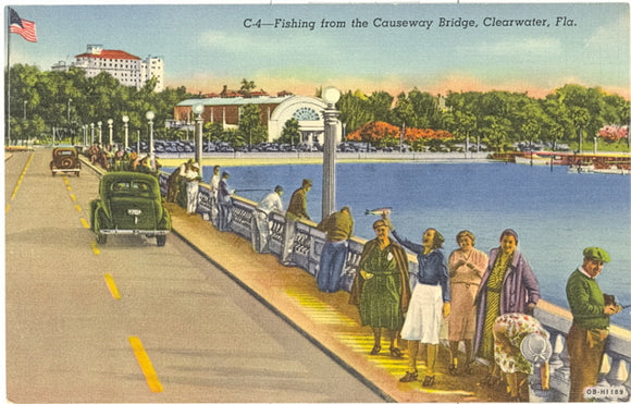 Fishing from the Causeway Bridge, Clearwater, FL - Carey's Emporium