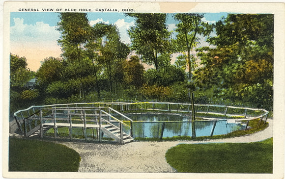 General View of Blue Hole, Castalia, OH - Carey's Emporium