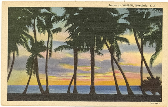 Sunset at Waikiki, Honolulu, HI - Carey's Emporium