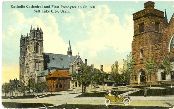 Catholic Cathedral and First Presbyterian Church, Salt Lake City, UT - Carey's Emporium
