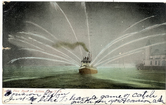 Fire Boat in Action, New York, NY - Carey's Emporium