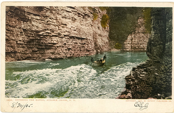 Entering the Rapids, Ausable Chasm, NY - Carey's Emporium