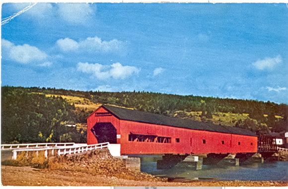 Covered Bridge at Alma Entrance, Fundy National Park, New Brunswick - Carey's Emporium
