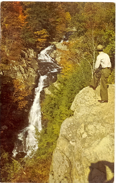 Whiteoak Falls with Ranger in background, Shenandoah National Park - Carey's Emporium