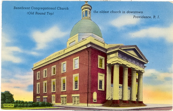 Beneficent Congregational Church (Old Round Top), The Oldest Church in Downtown, Providence, RI - Carey's Emporium
