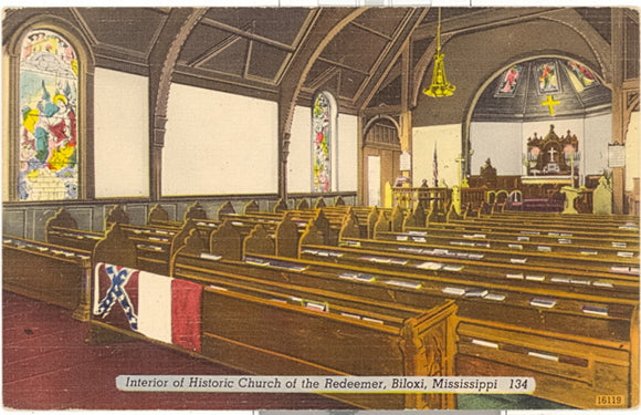 Interior of Historic Church of the Redeemer, Biloxi, MS - Carey's Emporium