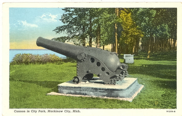 Cannon in City Park, Mackinaw City, MI - Carey's Emporium