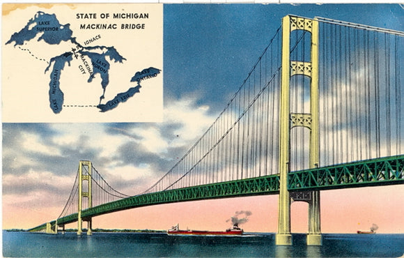 The Mackinac Bridge, State of Michigan - Carey's Emporium