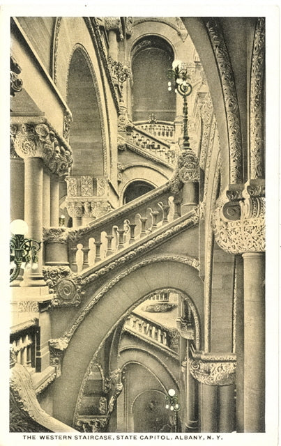 The Western Staircase, State Capitol, Albany, NY - Carey's Emporium